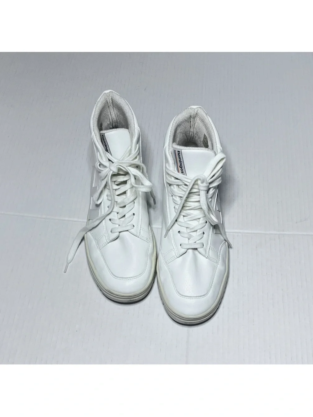 Flamingos Life Old 80’s White Vegan Leather Sneakers